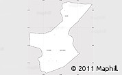 Silver Style Simple Map of Los Amates, cropped outside