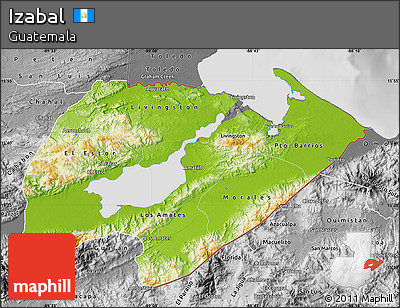 Physical Map of Izabal, desaturated