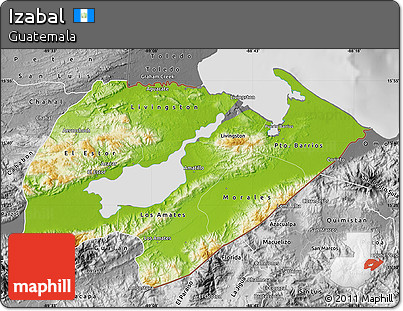 Physical Map of Izabal, desaturated