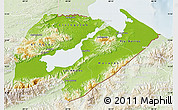 Physical Map of Izabal, lighten