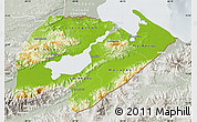 Physical Map of Izabal, lighten, semi-desaturated