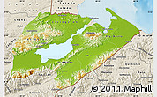 Physical Map of Izabal, shaded relief outside