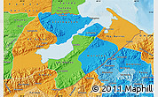 Political Map of Izabal, political shades outside