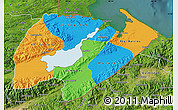 Political Map of Izabal, satellite outside