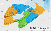 Political Map of Izabal, single color outside
