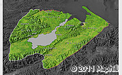 Satellite Map of Izabal, darken, desaturated