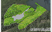 Satellite Map of Izabal, darken, semi-desaturated