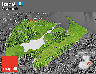 Satellite Map of Izabal, desaturated