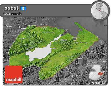 Satellite Map of Izabal, desaturated