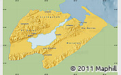 Savanna Style Map of Izabal, single color outside