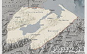 Shaded Relief Map of Izabal, darken, semi-desaturated