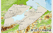 Shaded Relief Map of Izabal, physical outside