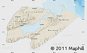 Shaded Relief Map of Izabal, single color outside