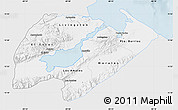 Silver Style Map of Izabal, single color outside