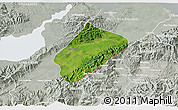 Satellite 3D Map of Morales, lighten, semi-desaturated