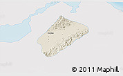Shaded Relief 3D Map of Morales, single color outside