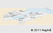 Classic Style Panoramic Map of Izabal, single color outside