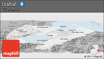 Gray Panoramic Map of Izabal