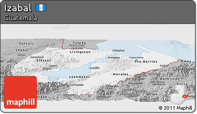 Gray Panoramic Map of Izabal