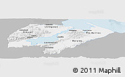Gray Panoramic Map of Izabal, single color outside