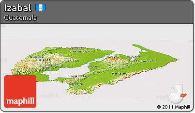 Physical Panoramic Map of Izabal, cropped outside