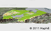 Physical Panoramic Map of Izabal, darken, semi-desaturated