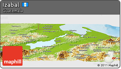 Physical Panoramic Map of Izabal