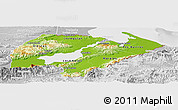 Physical Panoramic Map of Izabal, lighten, desaturated