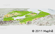 Physical Panoramic Map of Izabal, lighten, semi-desaturated