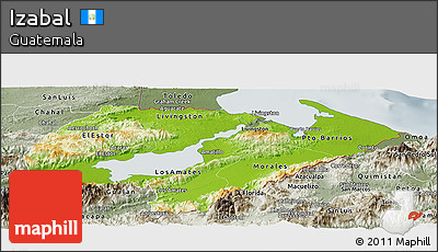 Physical Panoramic Map of Izabal, semi-desaturated