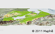 Physical Panoramic Map of Izabal, semi-desaturated