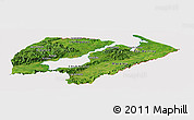 Satellite Panoramic Map of Izabal, cropped outside