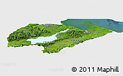 Satellite Panoramic Map of Izabal, single color outside