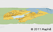 Savanna Style Panoramic Map of Izabal, single color outside