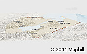 Shaded Relief Panoramic Map of Izabal, lighten