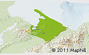 Physical 3D Map of Pto. Barrios, lighten