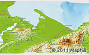 Physical 3D Map of Pto. Barrios