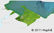 Satellite 3D Map of Pto. Barrios, single color outside