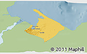 Savanna Style 3D Map of Pto. Barrios, single color outside