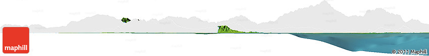 Satellite Horizon Map of Pto. Barrios, single color outside