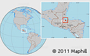 Gray Location Map of Pto. Barrios, highlighted parent region