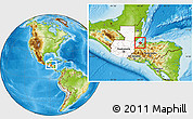 Physical Location Map of Pto. Barrios, highlighted country