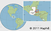 Savanna Style Location Map of Pto. Barrios, highlighted country, highlighted parent region