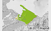 Physical Map of Pto. Barrios, lighten, desaturated
