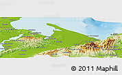 Physical Panoramic Map of Pto. Barrios