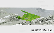 Satellite Panoramic Map of Pto. Barrios, lighten, semi-desaturated
