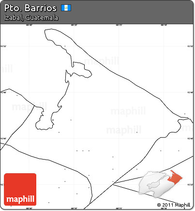 Blank Simple Map of Pto. Barrios, no labels