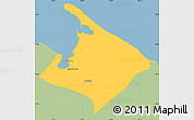Savanna Style Simple Map of Pto. Barrios, single color outside