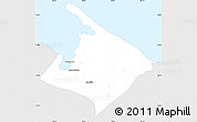 Silver Style Simple Map of Pto. Barrios, single color outside