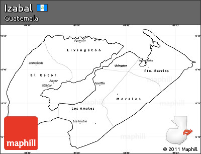 Blank Simple Map of Izabal, cropped outside